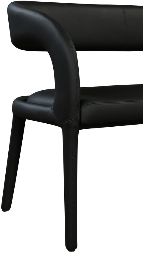 Alexis Black Faux Leather Bench Black