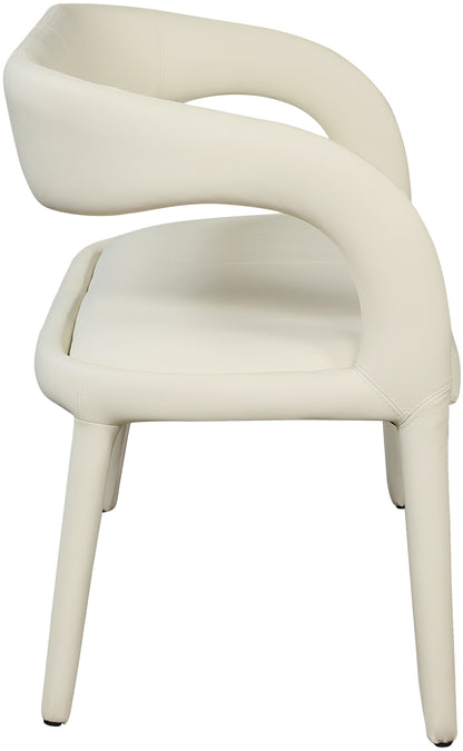 Alexis Cream Faux Leather Bench Cream