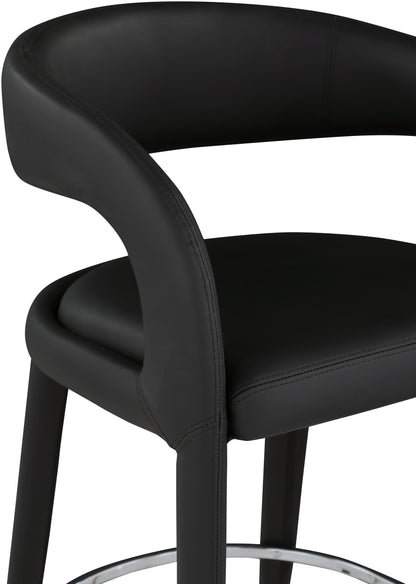 Alexis Black Faux Leather Stool C