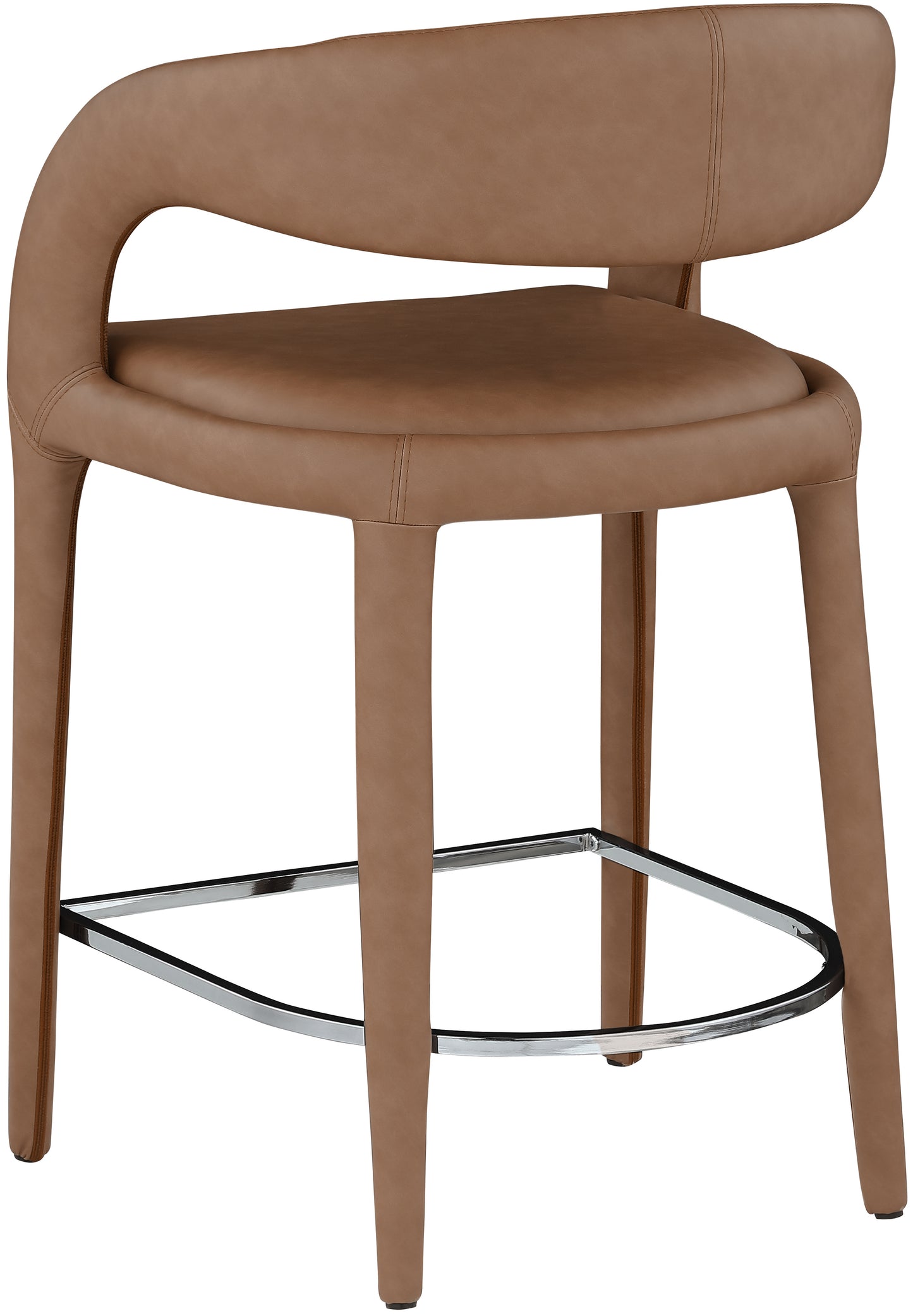 alexis brown faux leather stool c