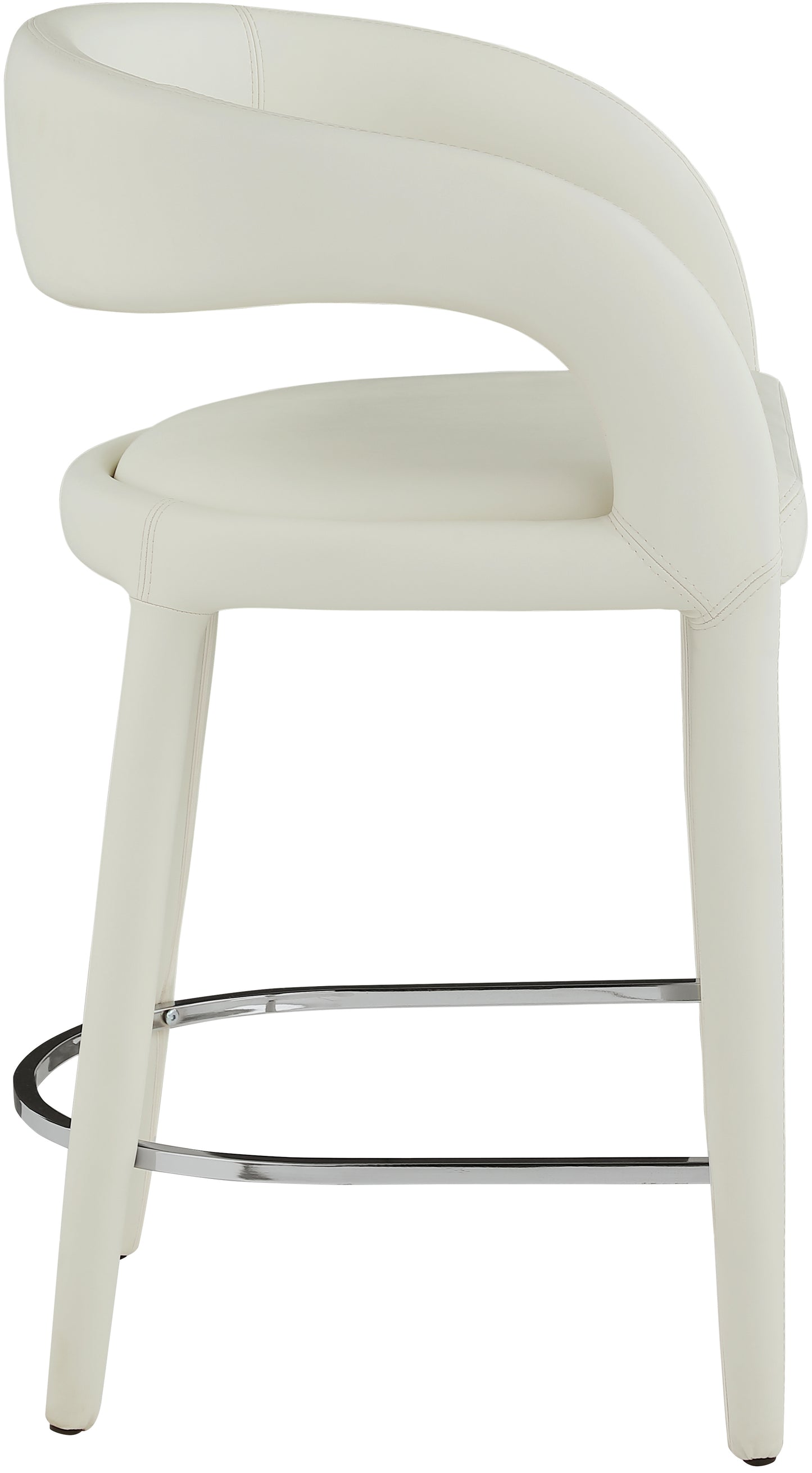 alexis cream faux leather stool c