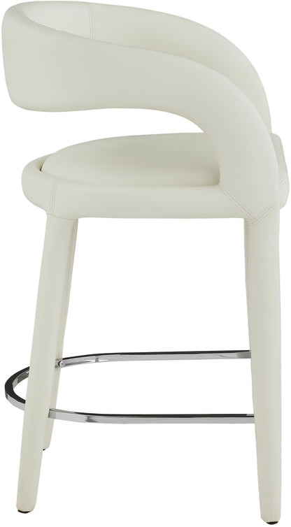 Alexis Cream Faux Leather Stool C