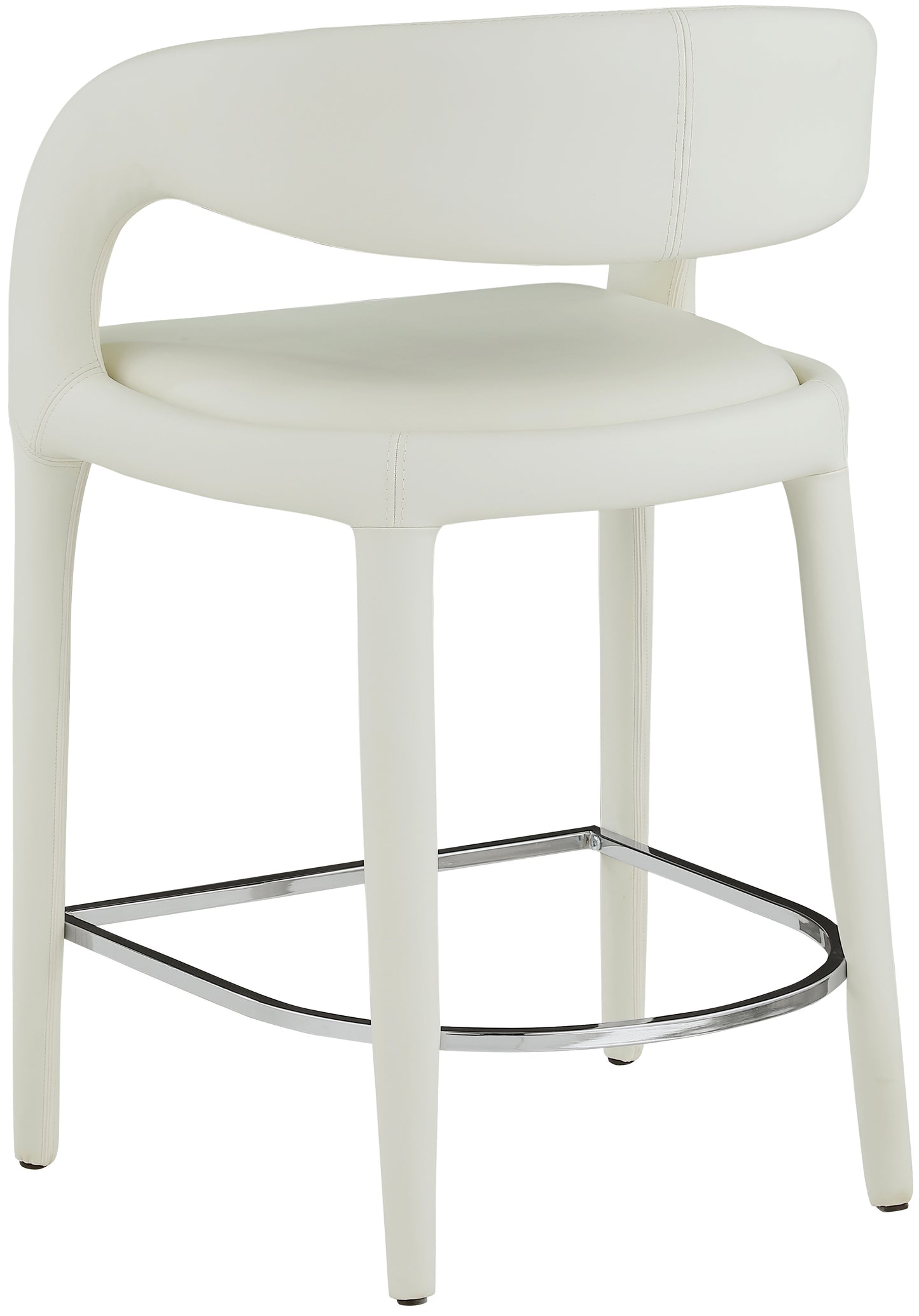 alexis cream faux leather stool c