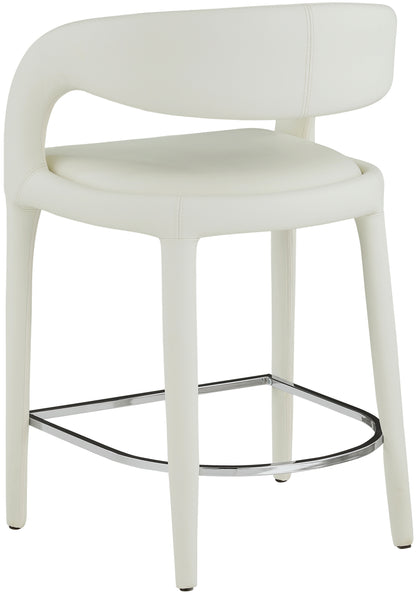 Alexis Cream Faux Leather Stool C