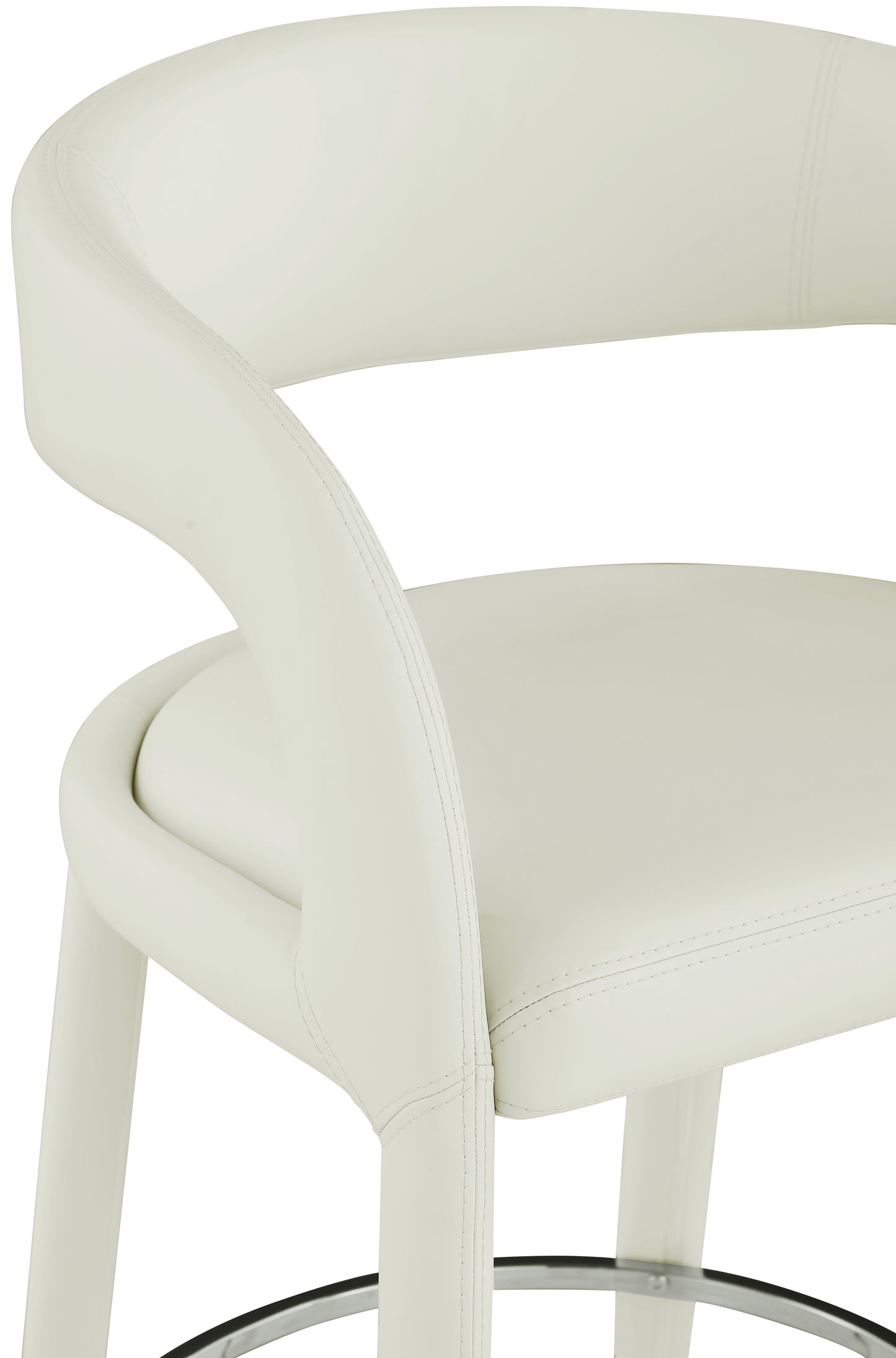 alexis cream faux leather stool c