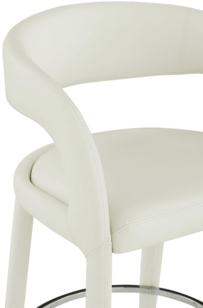 Alexis Cream Faux Leather Stool C