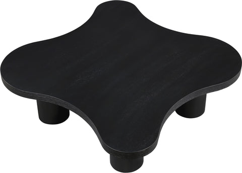 Harper Black Oak Veneer And Solid Wood Coffee Table, 1 Piece (Style 2)