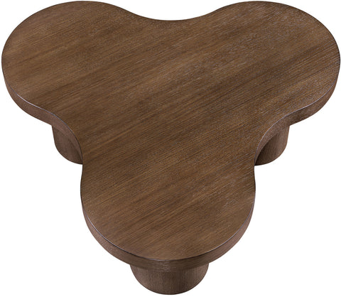 Harper Brown Walnut Oak Veneer And Solid Wood Coffee Table, 1 Piece