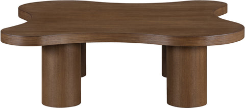 Harper Brown Walnut Oak Veneer And Solid Wood Coffee Table, 1 Piece (Style 2)