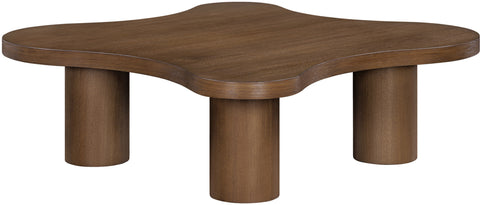 Harper Brown Walnut Oak Veneer And Solid Wood Coffee Table, 1 Piece (Style 2)