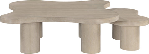 Harper Natural Oak Veneer And Solid Wood Coffee Table, 2-Piece