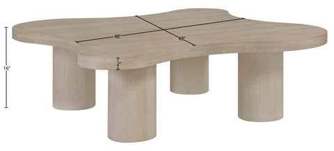 Harper Natural Oak Veneer And Solid Wood Coffee Table, 1 Piece (Style 2)
