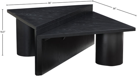 Rowan Black Oak Veneer Coffee Table, 1 Piece