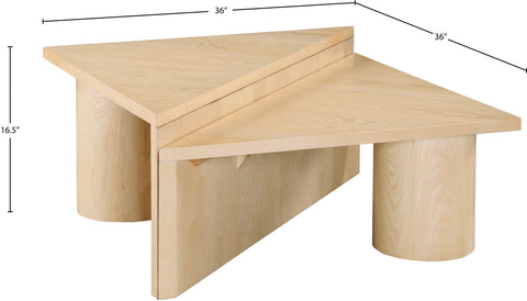 Rowan Natural Oak Veneer Coffee Table, 1 Piece