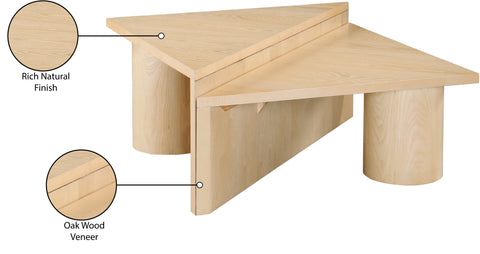 Rowan Natural Oak Veneer Coffee Table, 1 Piece