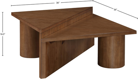 Rowan Walnut Oak Veneer Coffee Table, 1 Piece