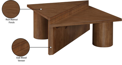 Rowan Walnut Oak Veneer Coffee Table, 1 Piece