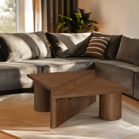 Rowan Walnut Oak Veneer Coffee Table, 1 Piece