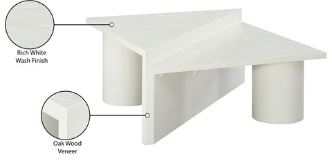 Rowan White Oak Veneer Coffee Table, 1 Piece