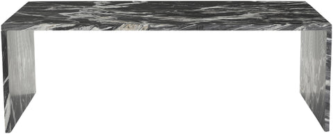 Harper Black Genuine Marble Coffee Table, 1 Piece (Style 2)