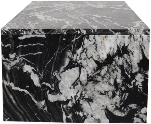 Harper Black Genuine Marble Coffee Table, 1 Piece (Style 2)