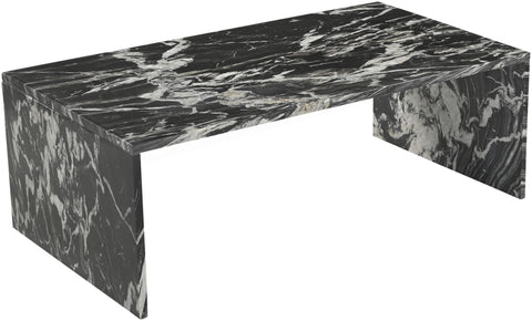 Harper Black Genuine Marble Coffee Table, 1 Piece (Style 2)