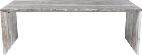 Harper Brown Genuine Marble Coffee Table, 1 Piece (Style 2)