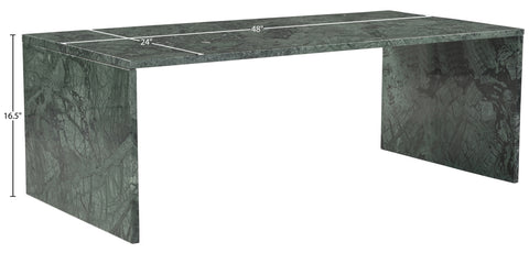 Harper Green Genuine Marble Coffee Table, 1 Piece (Style 2)