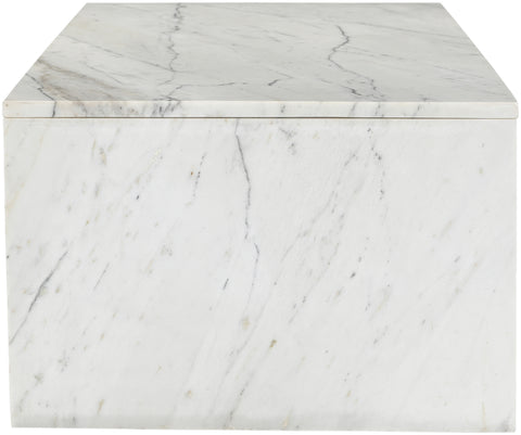 Harper White Genuine Marble Coffee Table, 1 Piece (Style 2)