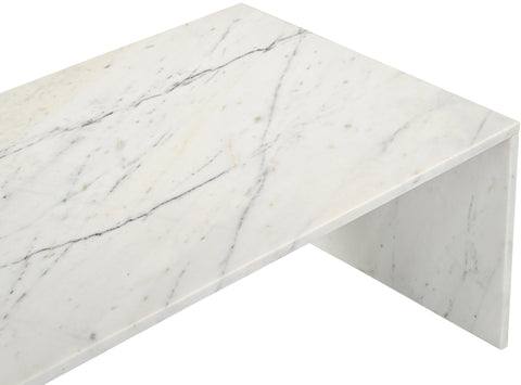 Harper White Genuine Marble Coffee Table, 1 Piece (Style 2)