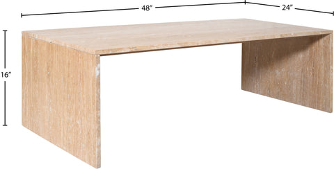 Harper Natural Travertine Coffee Table, 1 Piece
