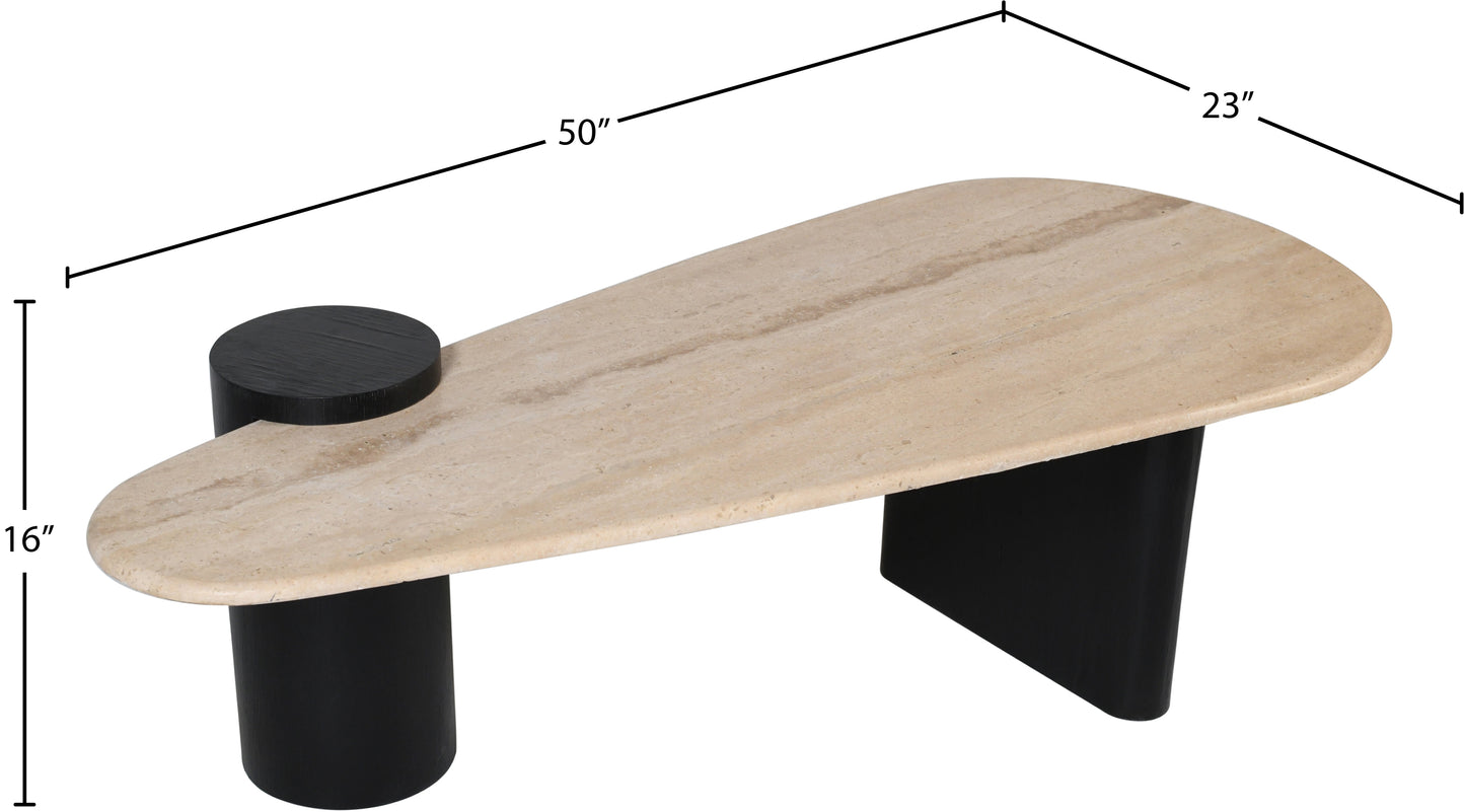 canova natural / black coffee table