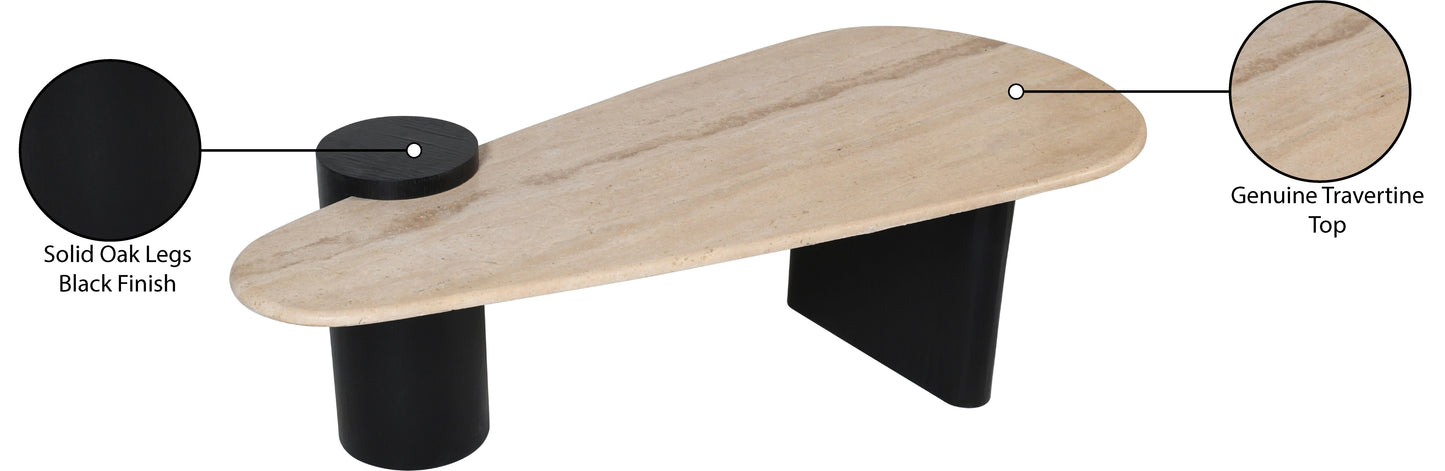 canova natural / black coffee table