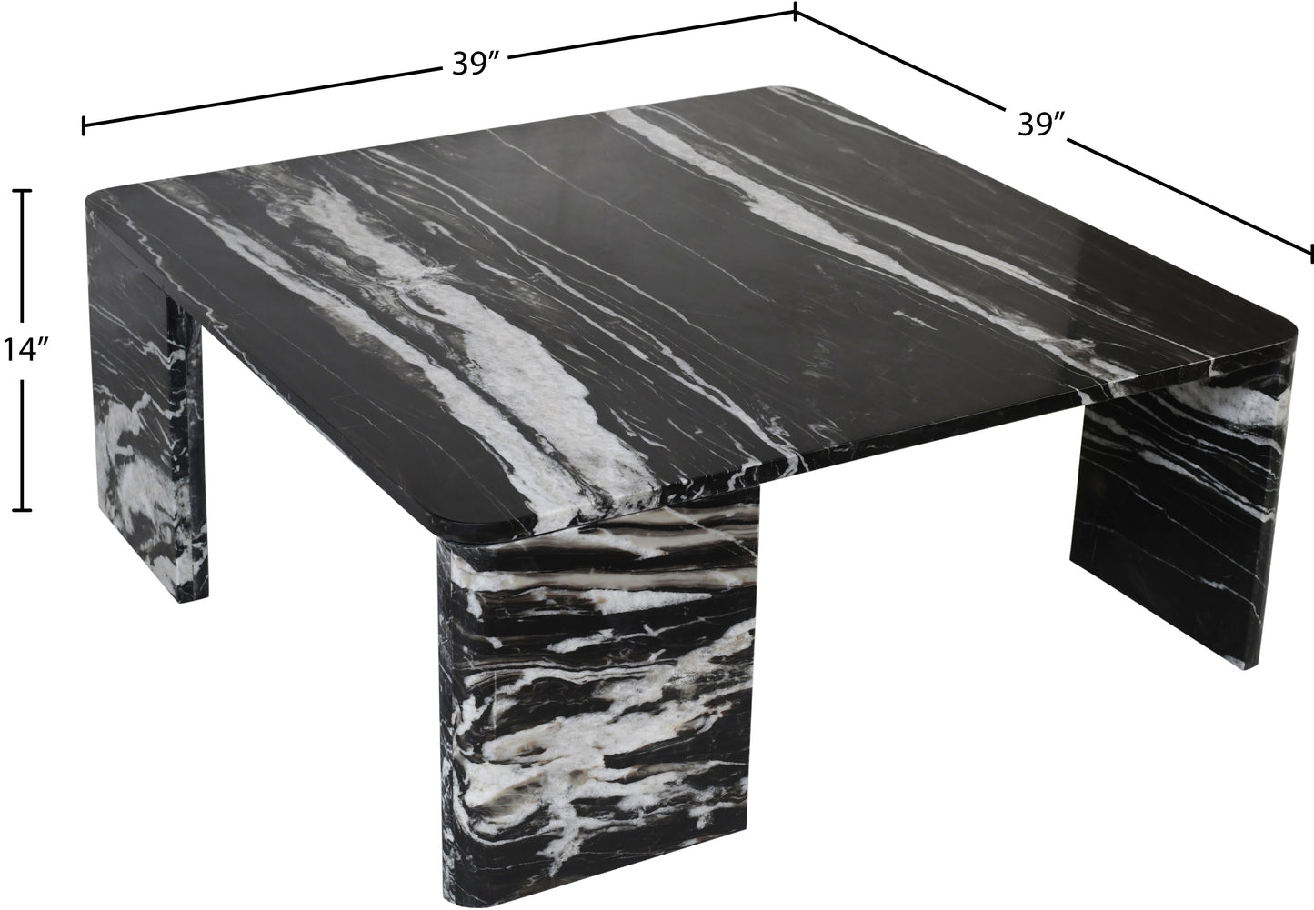 verona black / light grey coffee table