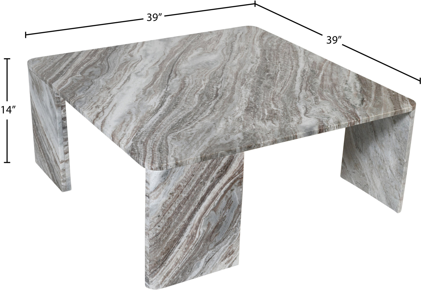 verona brown / light grey coffee table