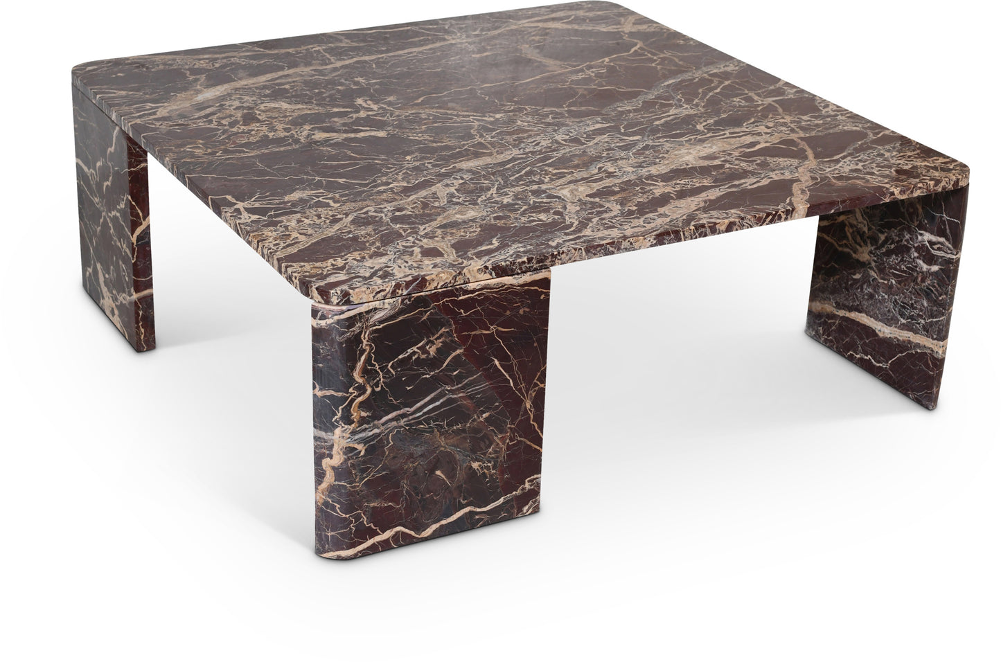 verona burgundy coffee table