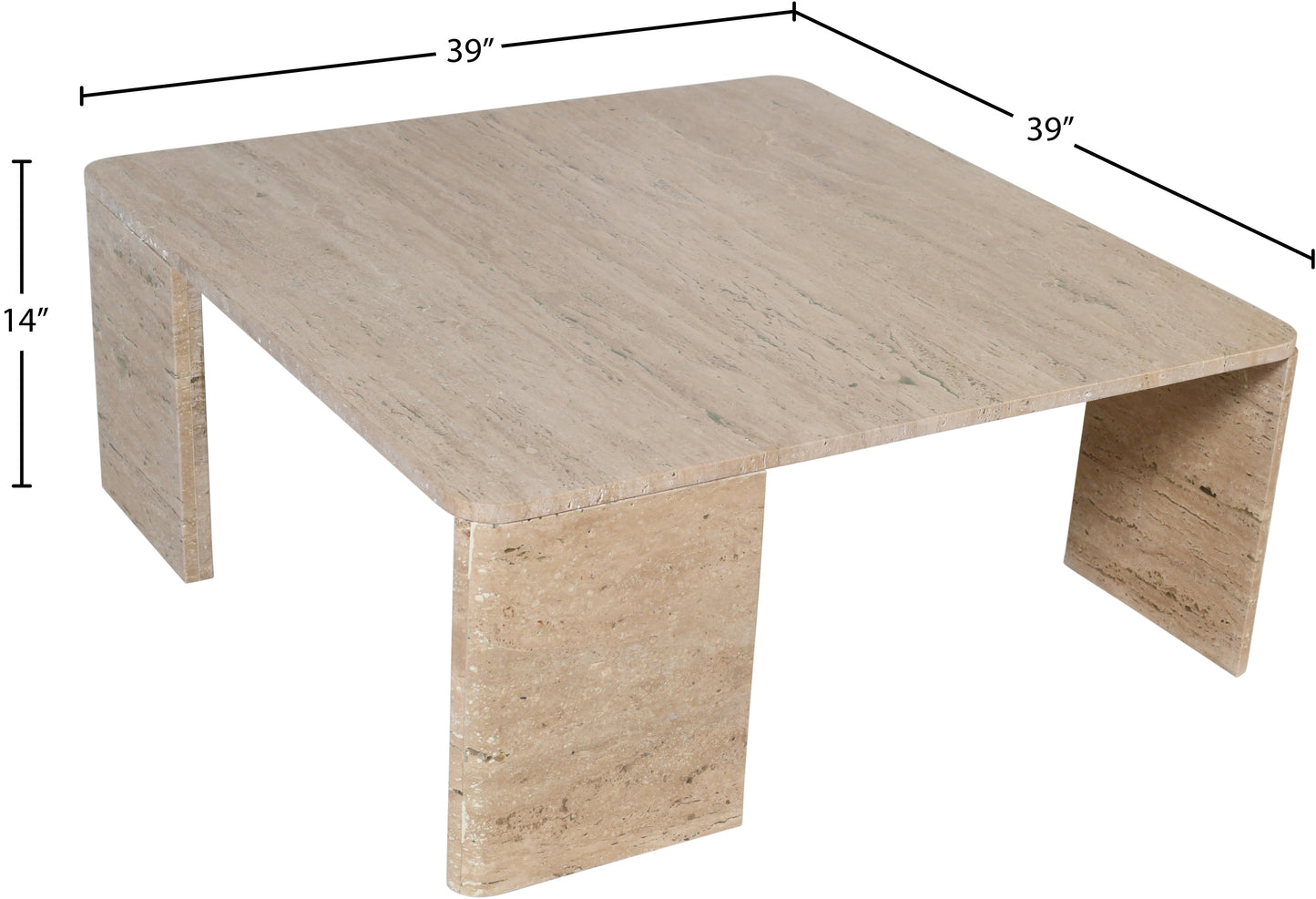 verona travertine coffee table