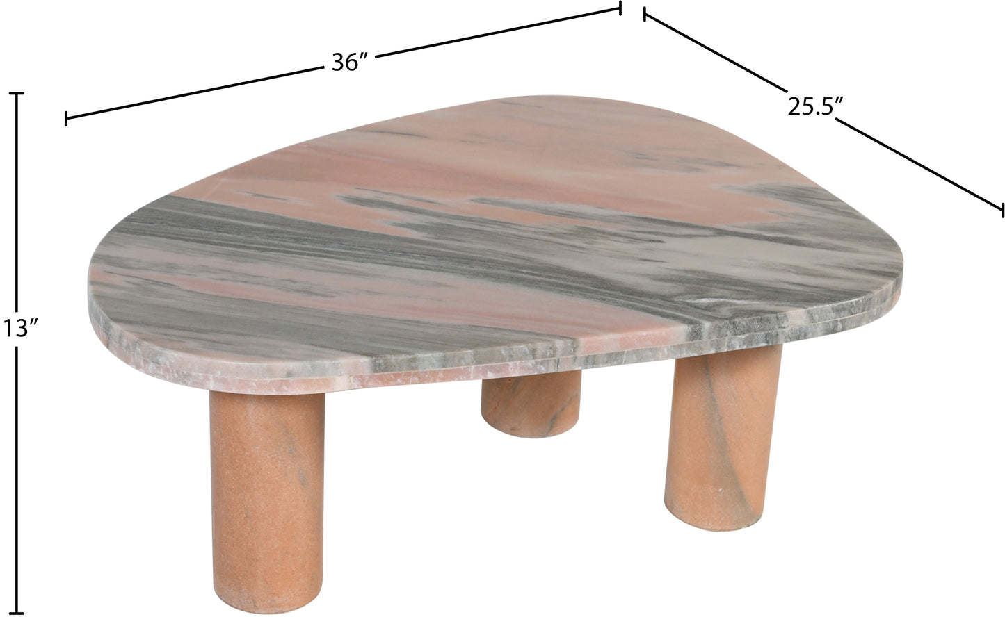 starburst pink coffee table