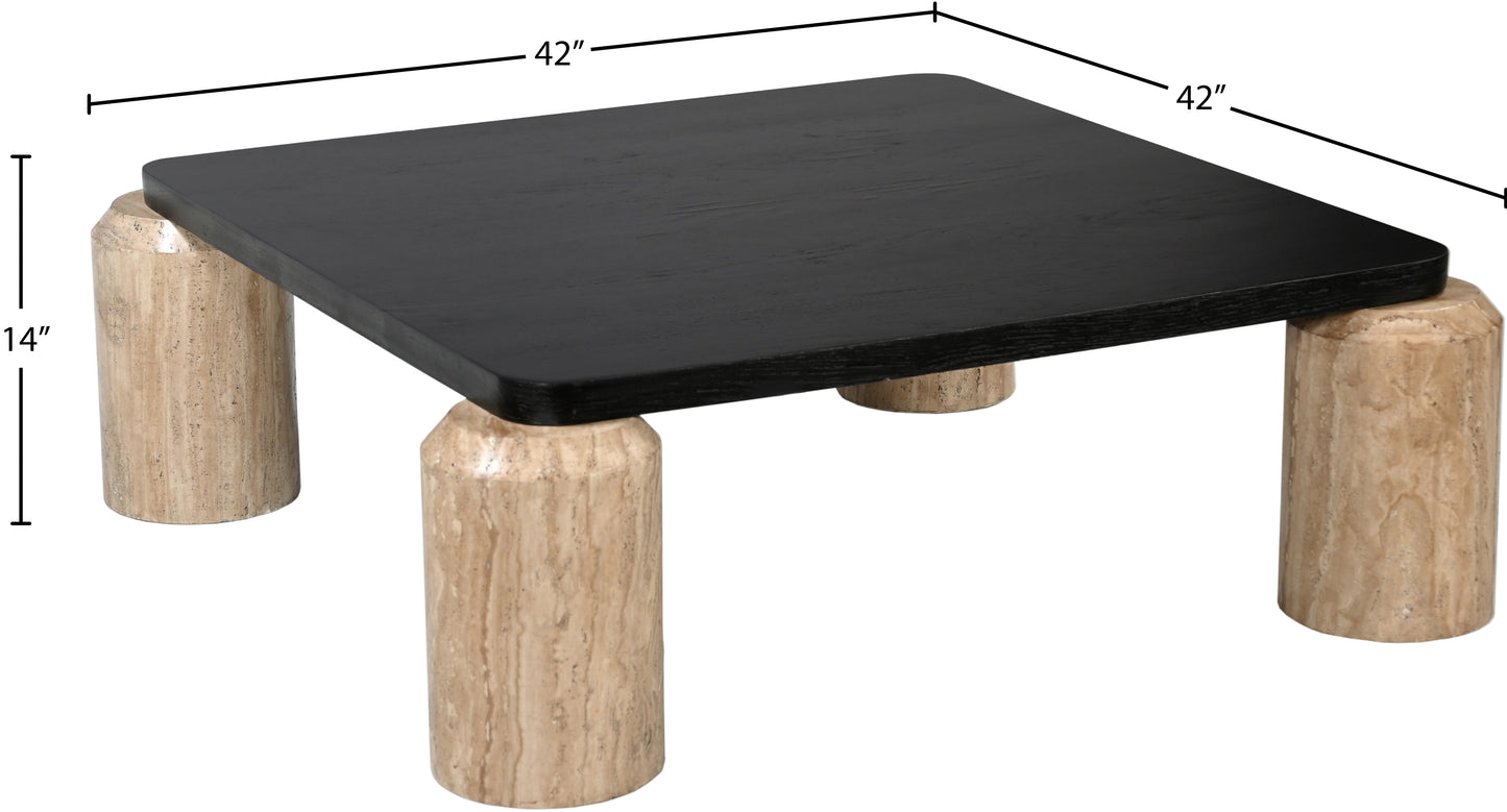 willow natural / black coffee table (3 boxes)