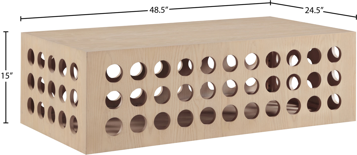 wave natural coffee table