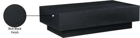 Thea Black Oak Veneer Coffee Table, 1 Piece