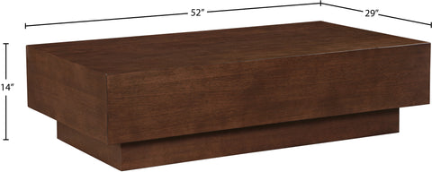 Thea Brown Oak Veneer Coffee Table, 1 Piece