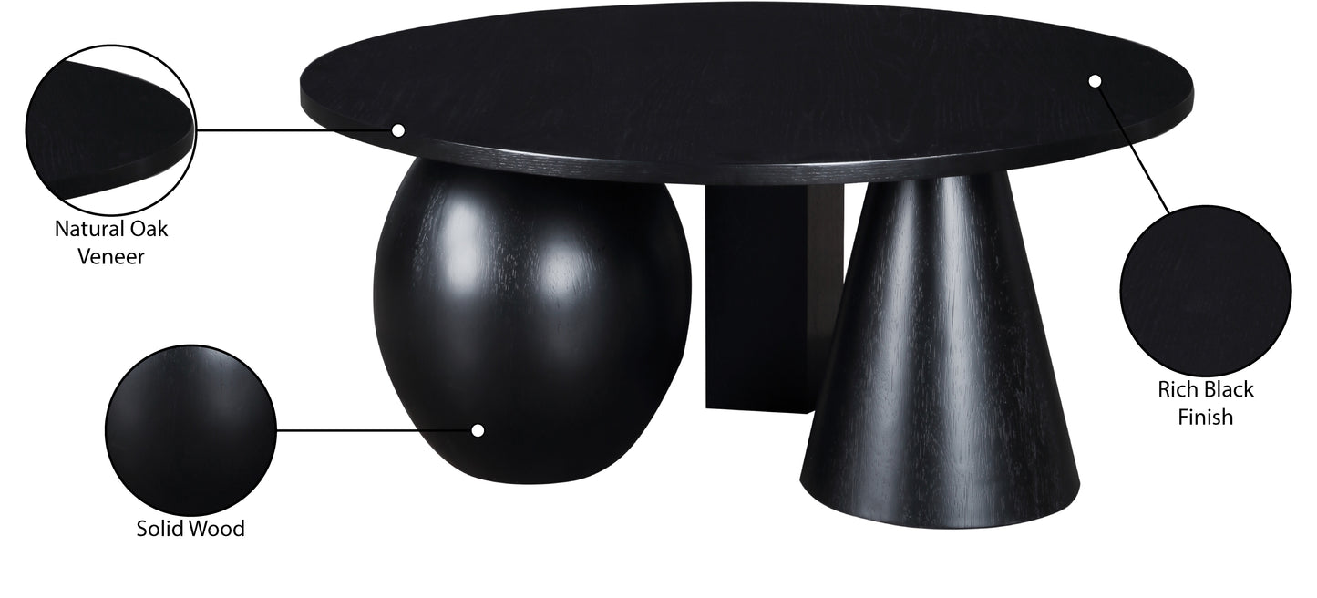 rumble black coffee table