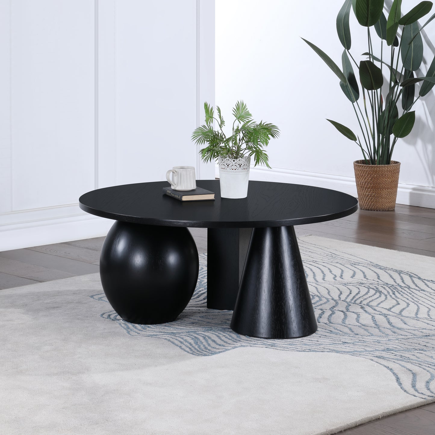 rumble black coffee table