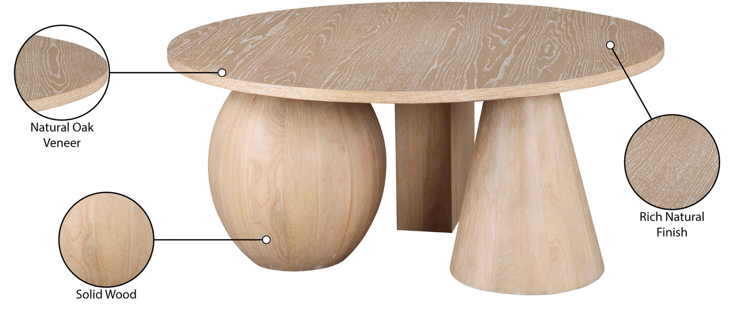 rumble natural oak coffee table