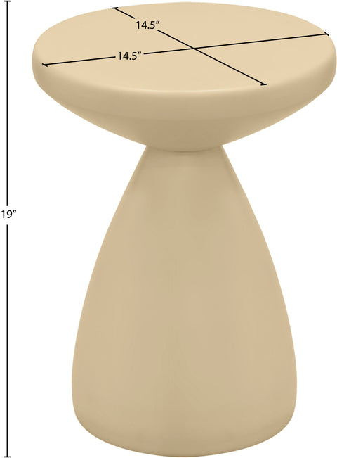 Linden Beige Iron End Table, 1 Piece