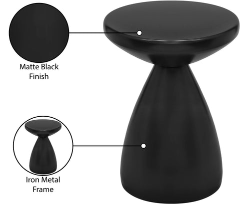 Linden Black Iron End Table, 1 Piece