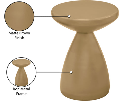 Linden Brown Iron End Table, 1 Piece