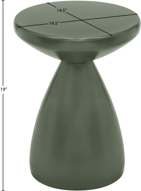 Linden Green Iron End Table, 1 Piece
