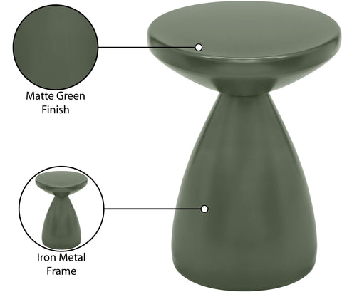 Linden Green Iron End Table, 1 Piece